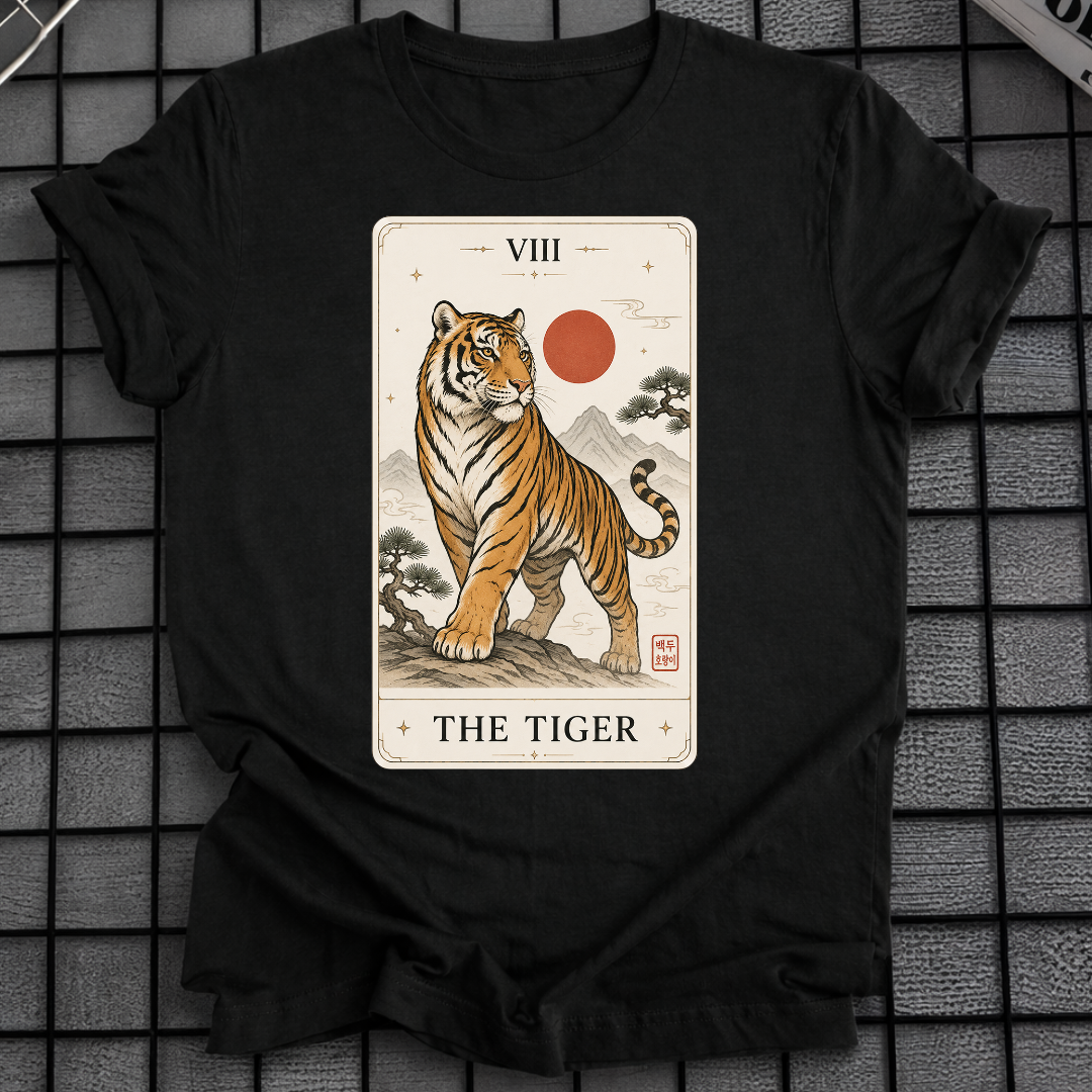 KOREAN TIGER TAROT CARD T-SHIRT