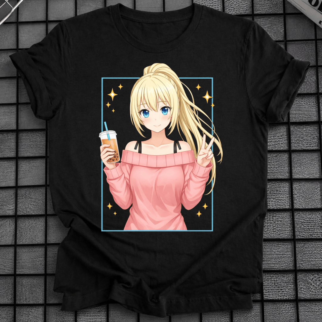 ANIME-MÄDCHEN BOBA TEA T-SHIRT