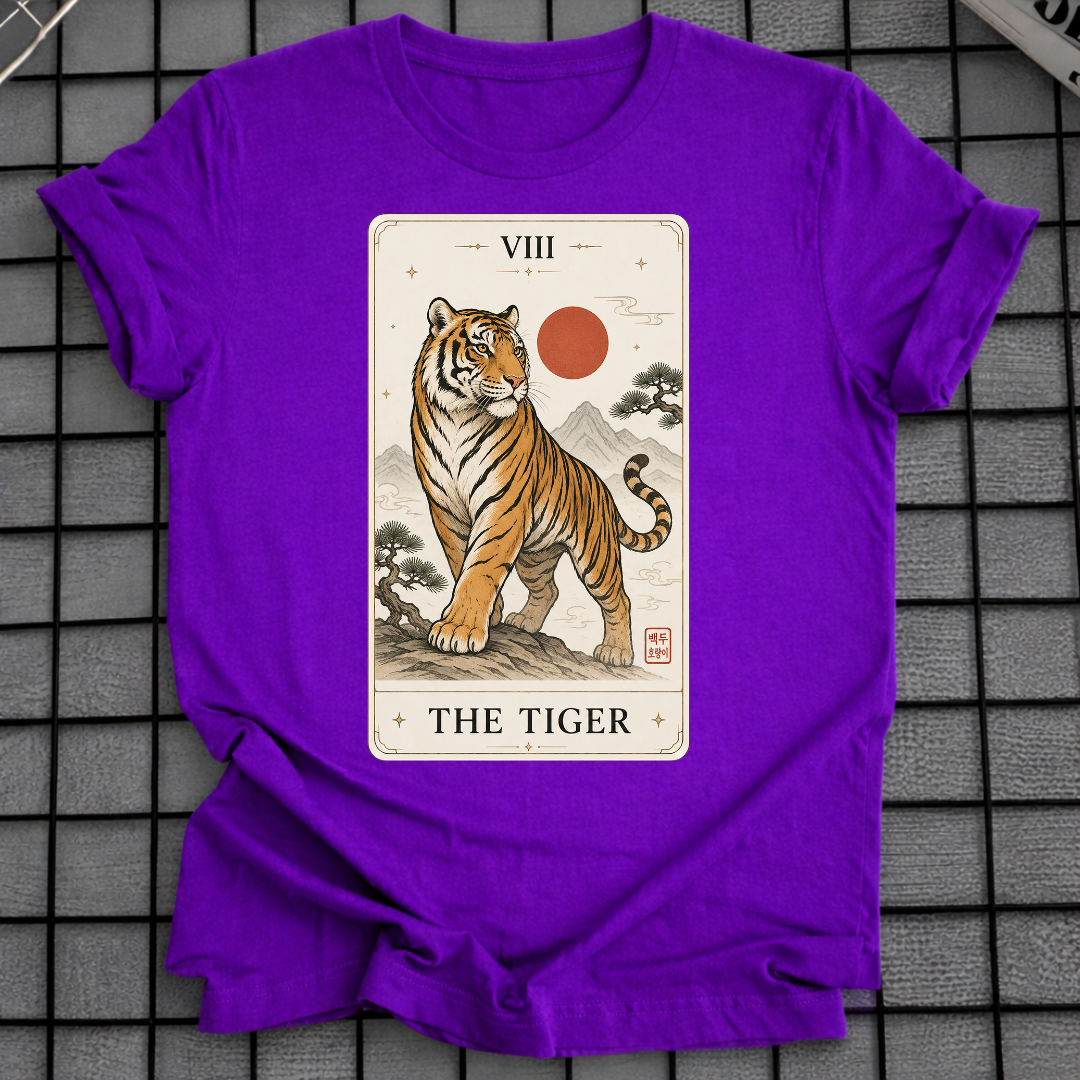 KOREAN TIGER TAROT CARD T-SHIRT
