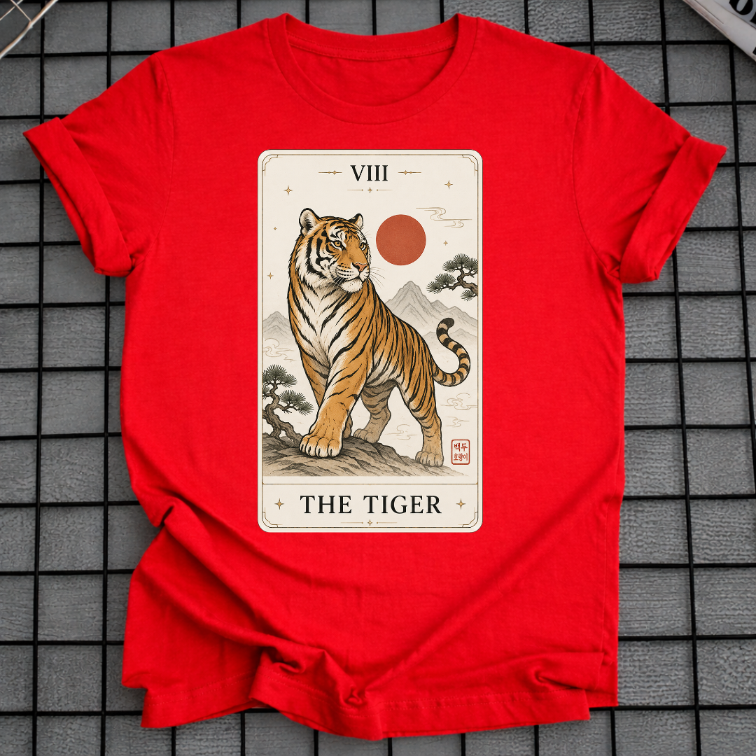 KOREAN TIGER TAROT CARD T-SHIRT