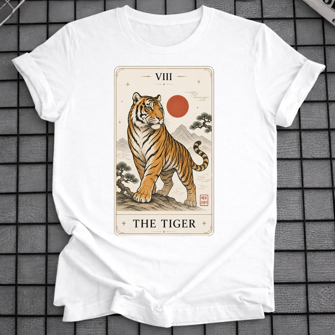 KOREAN TIGER TAROT CARD T-SHIRT