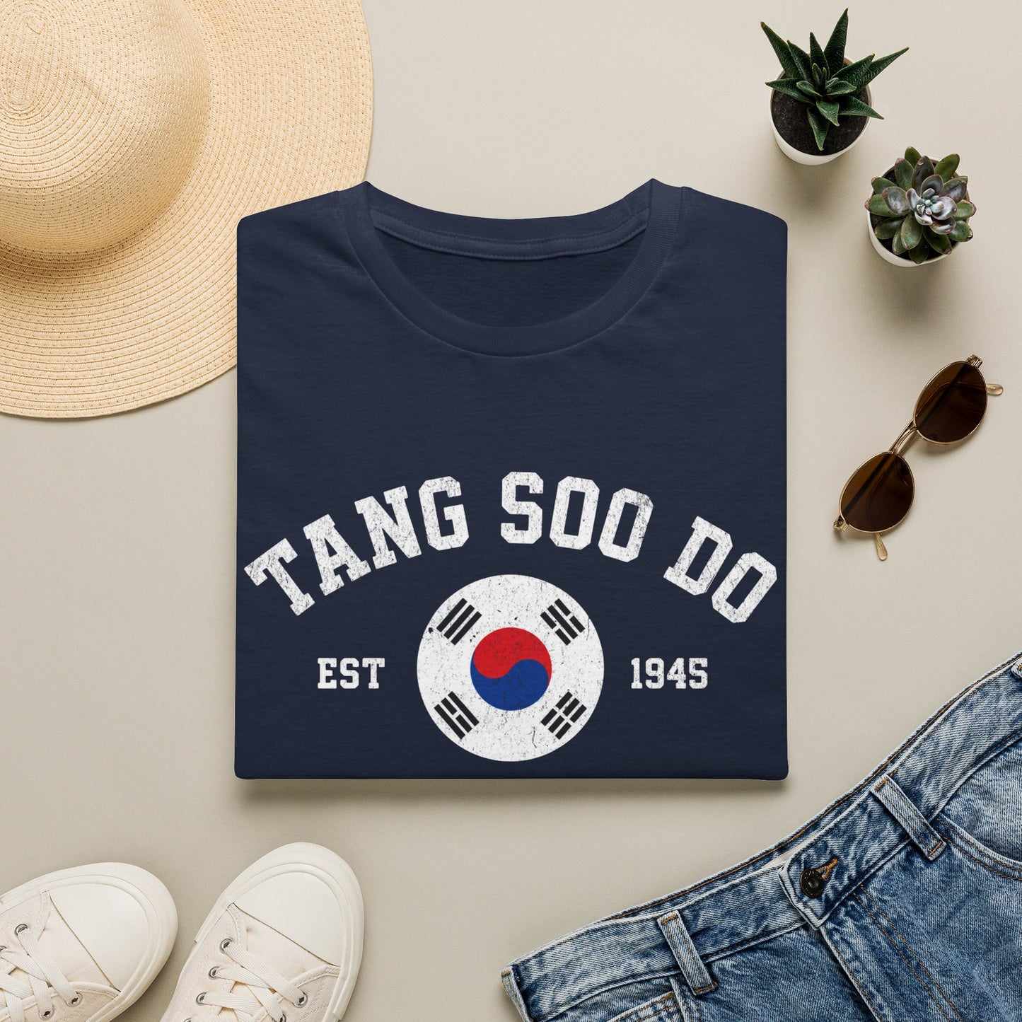 Tang Soo Do Martial Arts T-Shirt – Korean Flag Tae Kwon Do Training Tee (Est. 1945)
