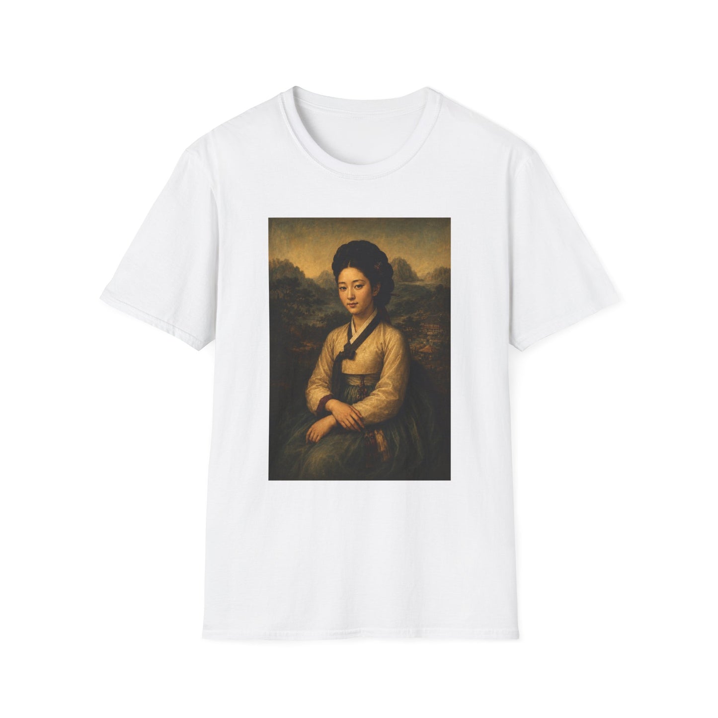 Portrait Tee — Vintage Asian Woman Oil Painting Graphic T-Shirt