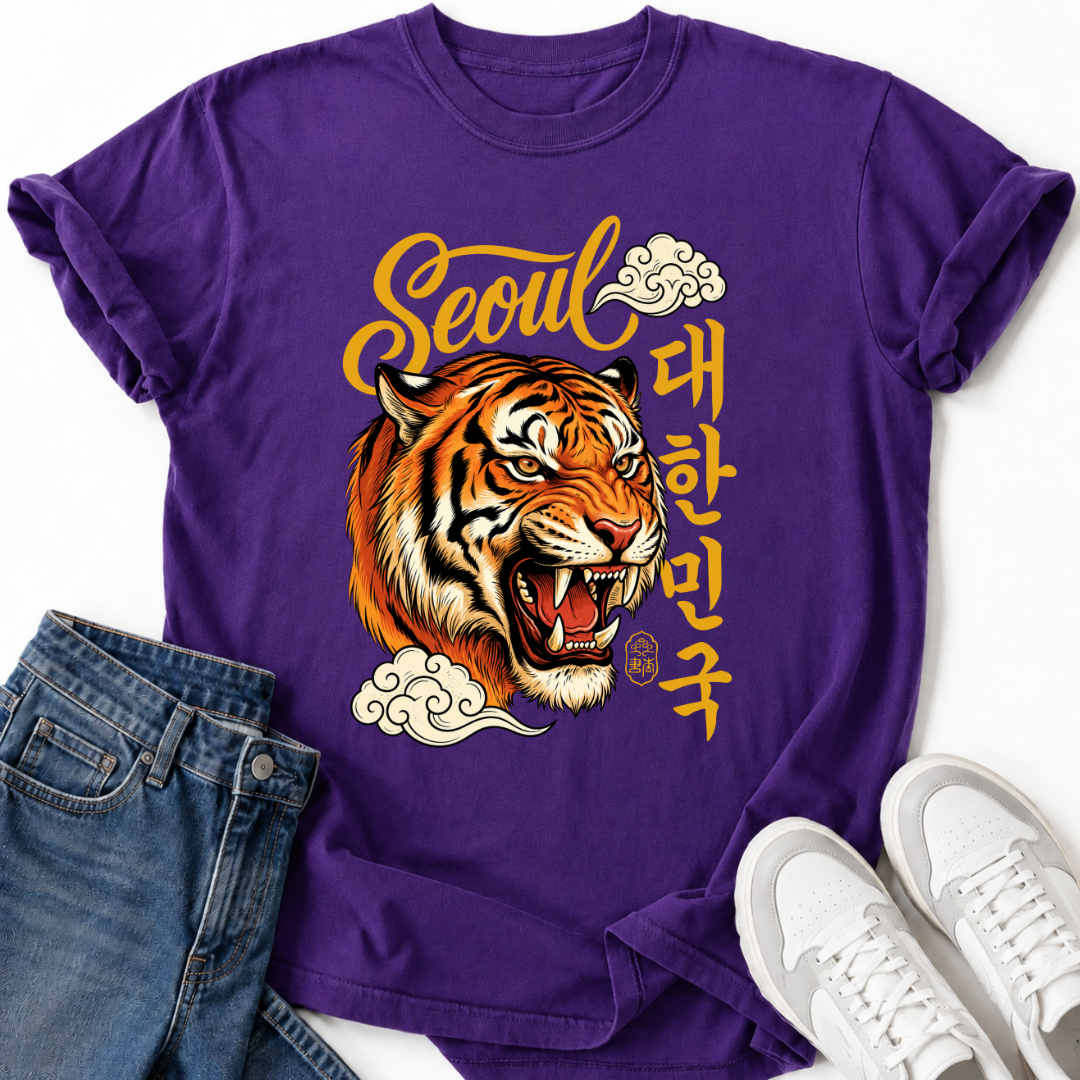 KOREAN SCRIPT TIGER T-SHIRT