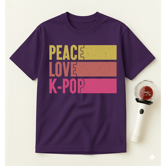 PEACE LOVE K-POP T-SHIRT