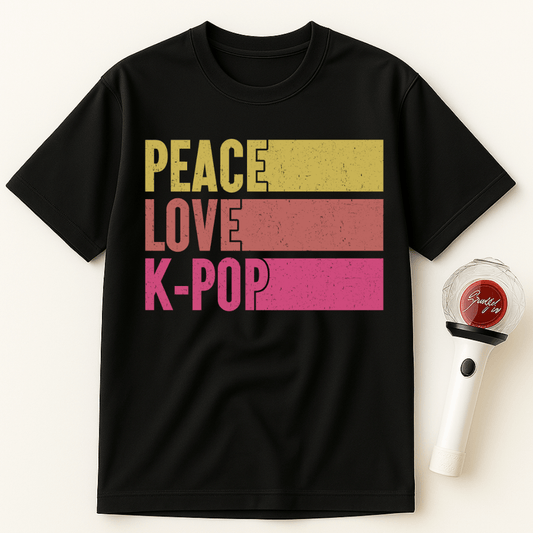 PEACE LOVE K-POP UNISEX T-SHIRT