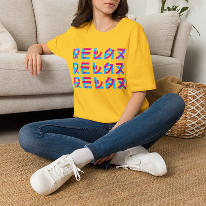 Relax Japanese Graphic T-Shirt — Retro Vaporwave Kanji Tee