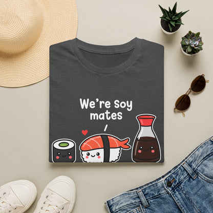 We're Soy Mates T-Shirt — Cute Kawaii Sushi & Soy Sauce Graphic