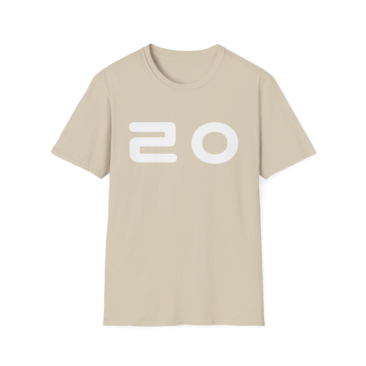 Minimal '20' Graphic T-Shirt — Retro Numeric Logo Tee