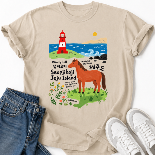 JEJU ISLAND SEOPJIKOJI HORSE T-SHIRT