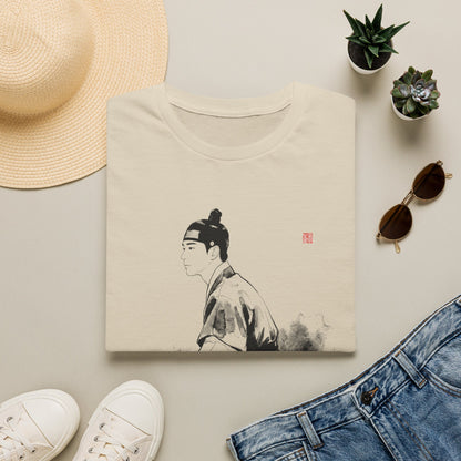 Ink Wash Samurai T-Shirt — Minimal Asian Brush Art Tee