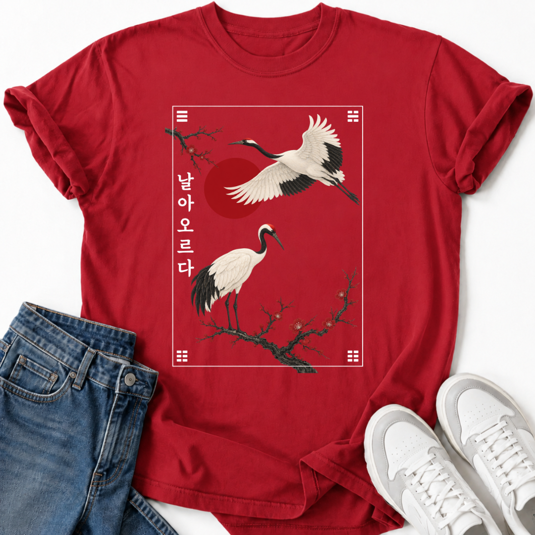 KOREAN FLYING CRANES T-SHIRT
