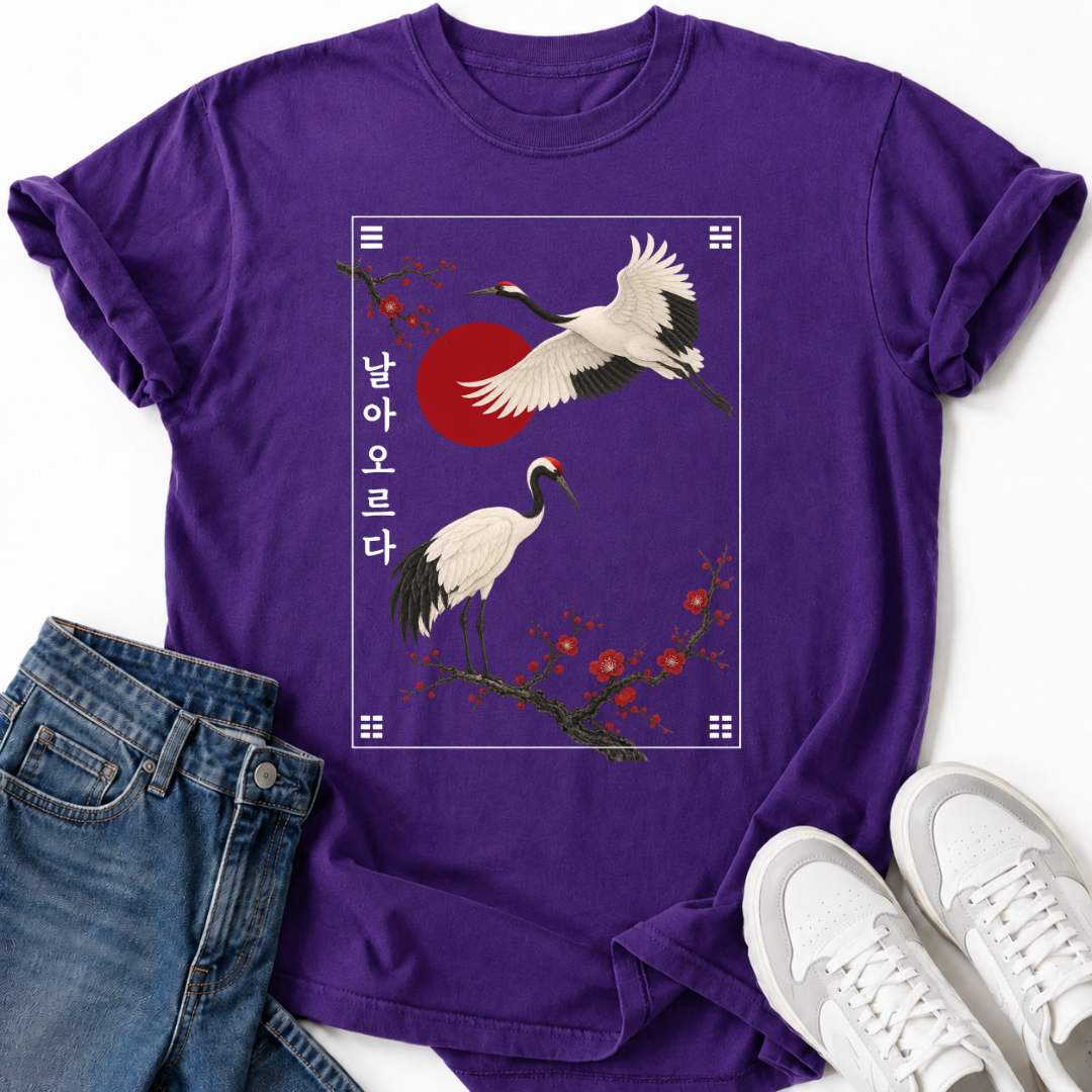 KOREAN FLYING CRANES T-SHIRT