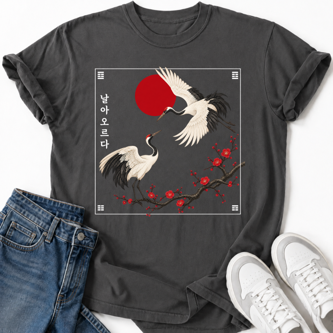 CRANES & PLUM BLOSSOMS T-SHIRT