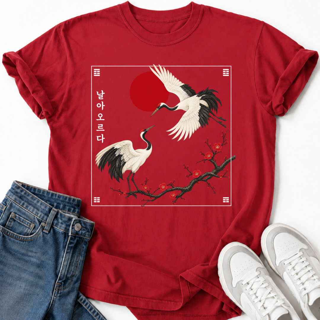 CRANES & PLUM BLOSSOMS T-SHIRT