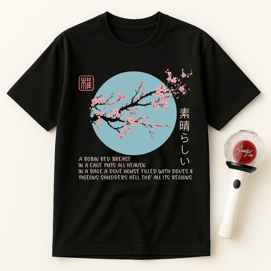 SAKURA POETRY MOON UNISEX T-SHIRT