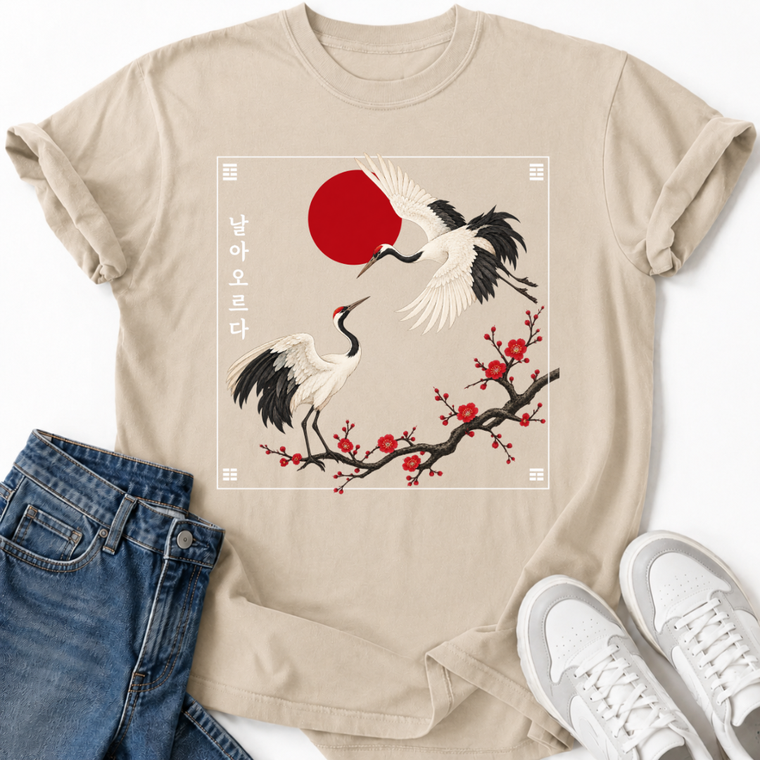 CRANES & PLUM BLOSSOMS T-SHIRT