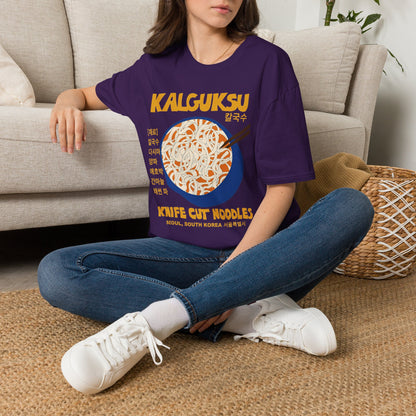 Kalguksu Noodle T-Shirt — 'Knife Cut Noodles' Retro Korean Food Tee