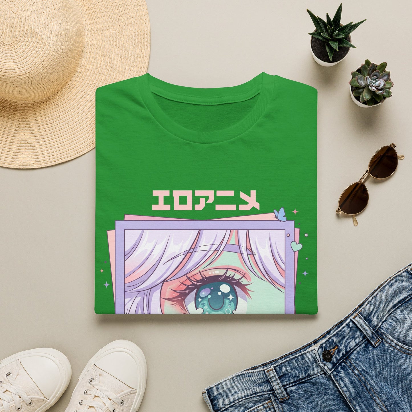 Anime Eye Graphic T-Shirt — エロアニメ Pastel Kawaii Aesthetic