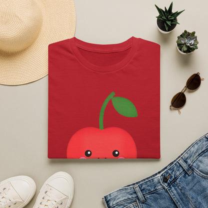 Cherry Cute T-Shirt — Kawaii Cherry Graphic with Korean Text