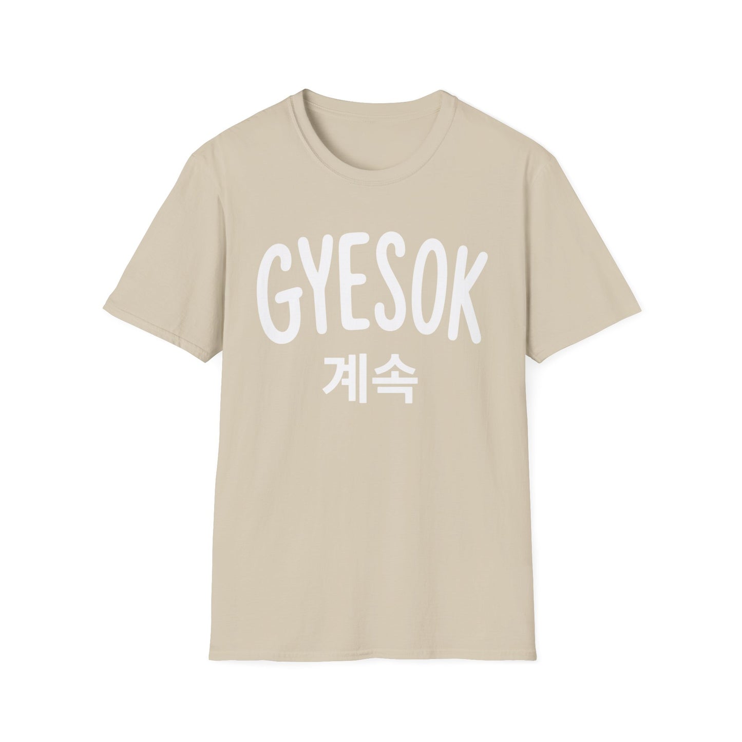 GYESOK T-Shirt — Korean '계속' Graphic Tee | Casual K-Pop Inspired Shirt