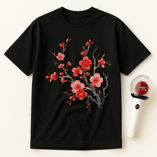 RED SAKURA BRANCH UNISEX T-SHIRT