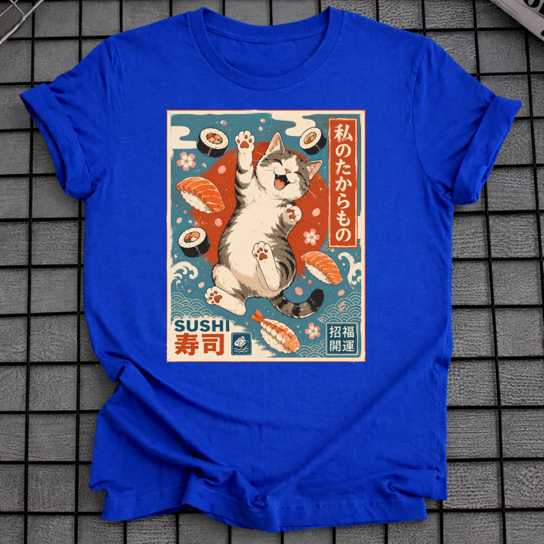 JAPANESE CAT SUSHI T-SHIRT