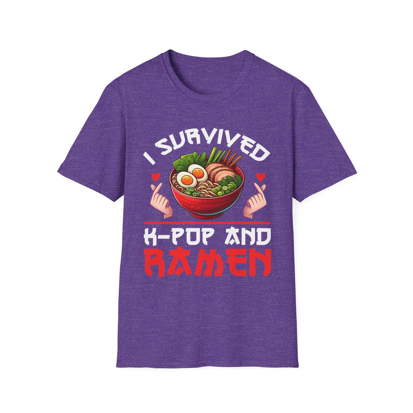 I Survived K-Pop and Ramen Unisex Softstyle T-Shirt