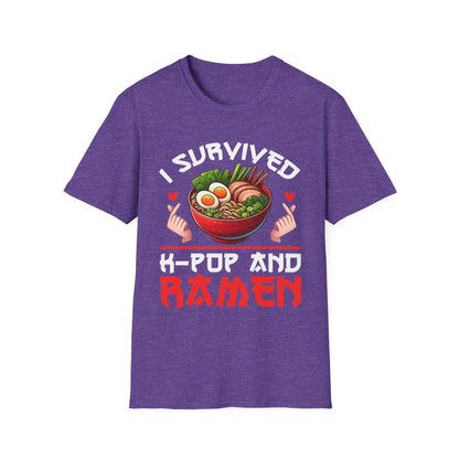 I Survived K-Pop and Ramen Unisex Softstyle T-Shirt