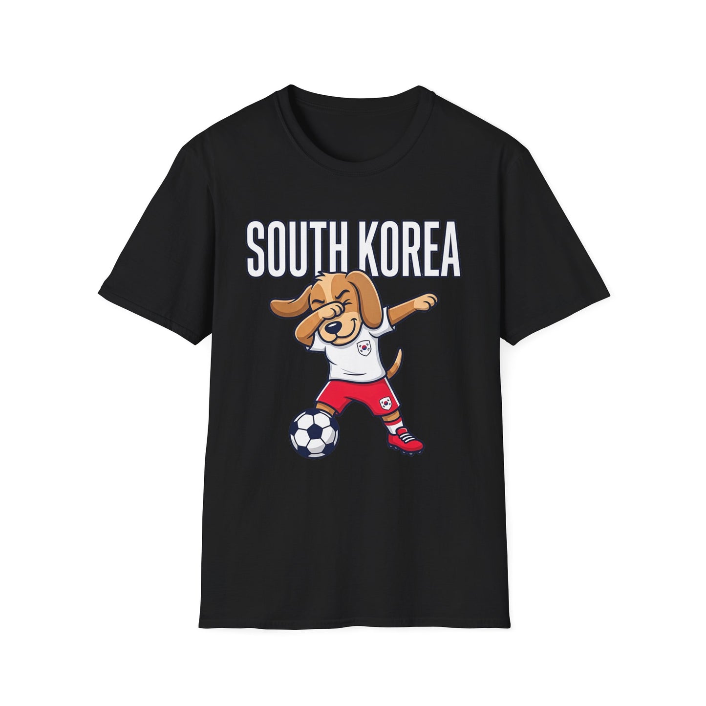 South Korea Dabbing Dog T-Shirt — Cute Soccer Fan Tee