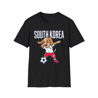 South Korea Dabbing Dog T-Shirt — Cute Soccer Fan Tee