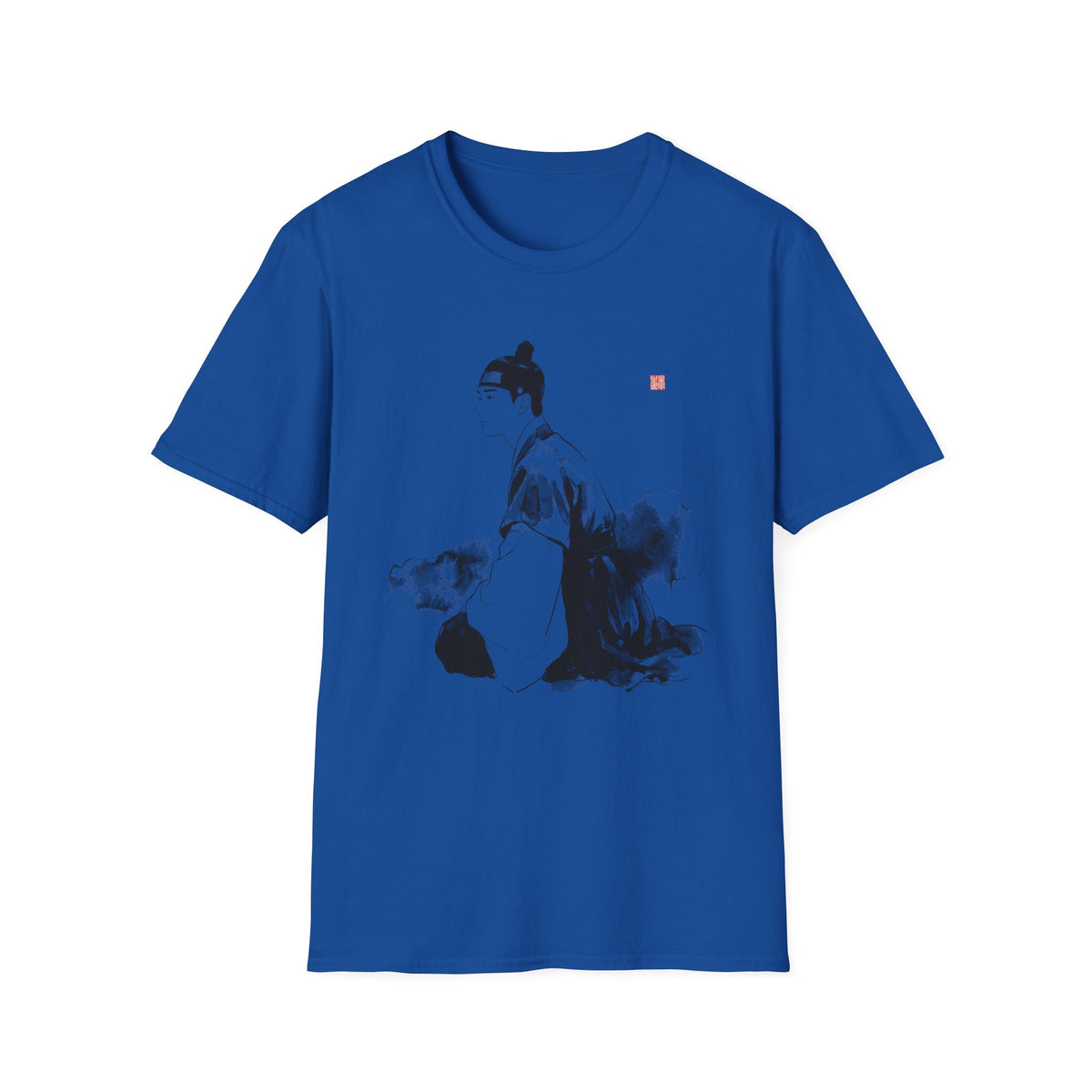 Ink Wash Samurai T-Shirt — Minimal Asian Brush Art Tee