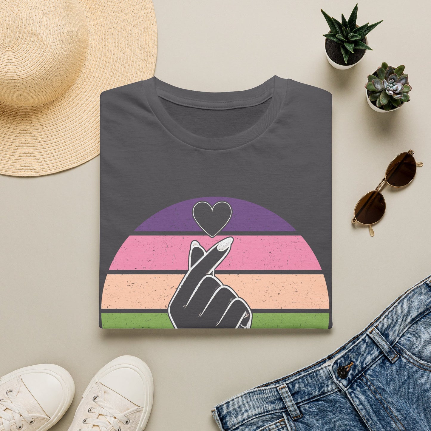 Hand Heart Unisex Softstyle T-Shirt - Love Vibes for Every Occasion