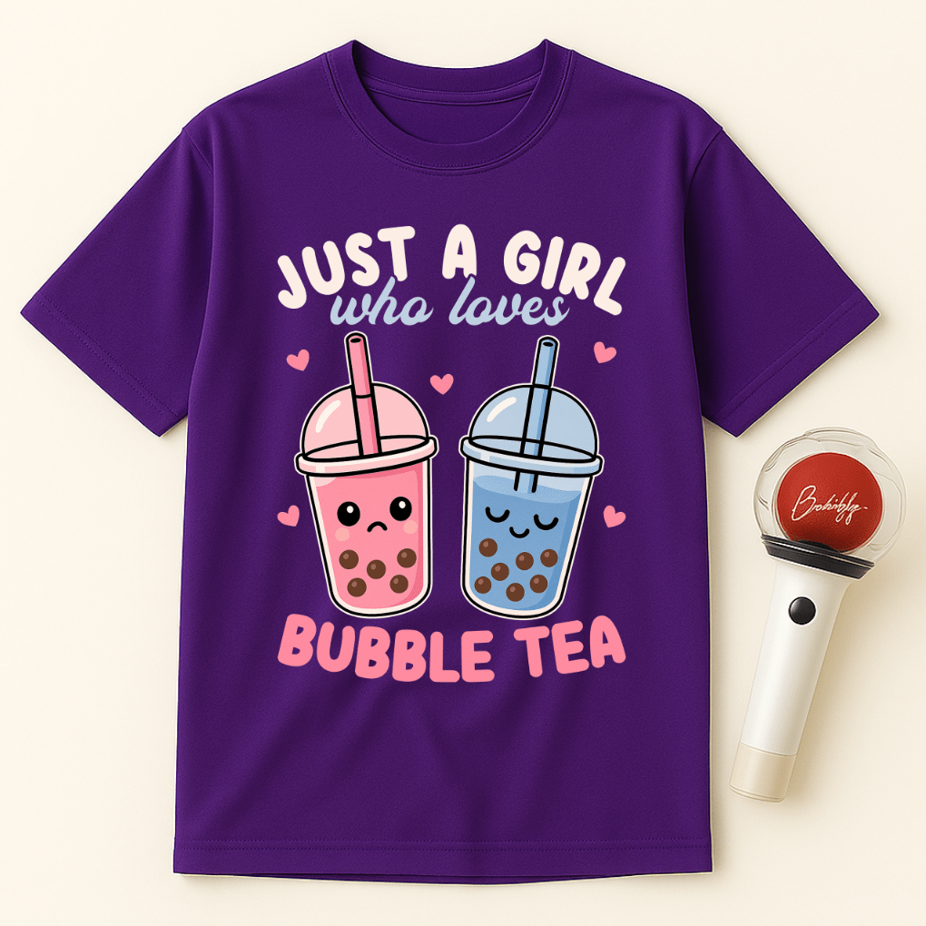 JUST A GIRL BUBBLE TEA T-SHIRT