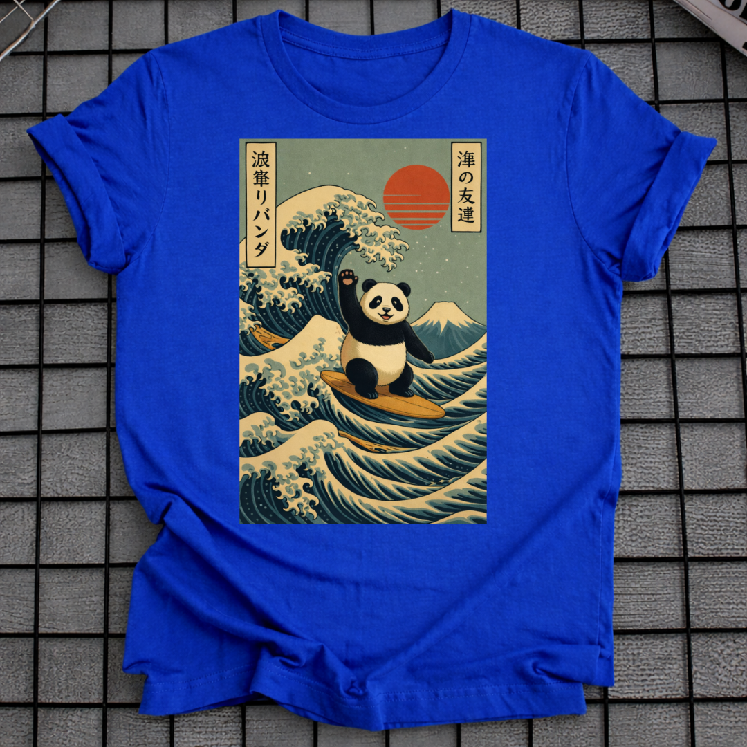 SURFING PANDA WELLE T-SHIRT