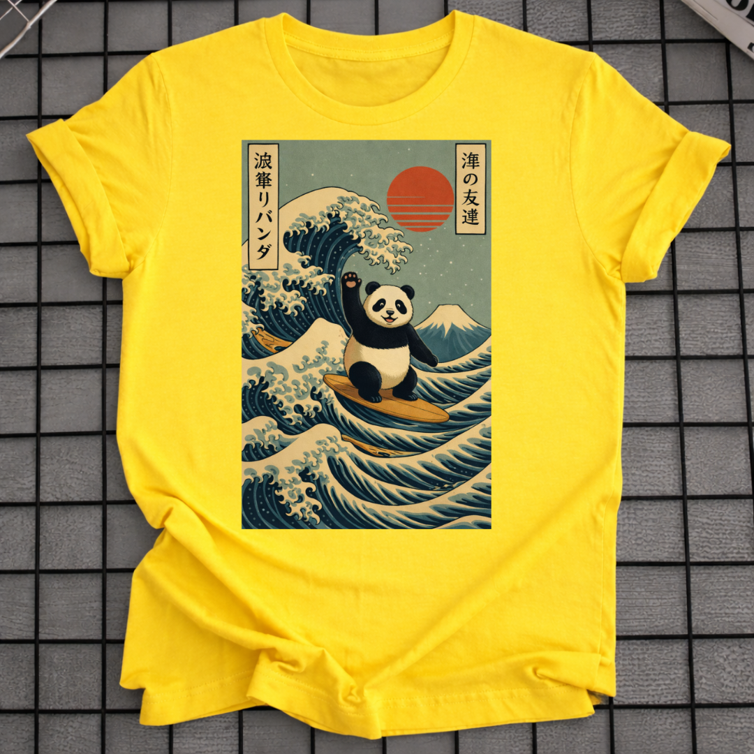 SURFING PANDA WELLE T-SHIRT