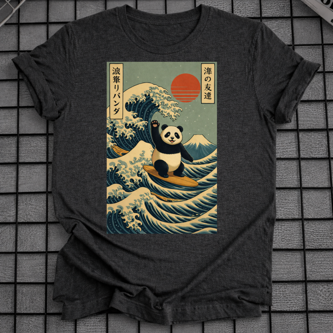 SURFING PANDA WELLE T-SHIRT
