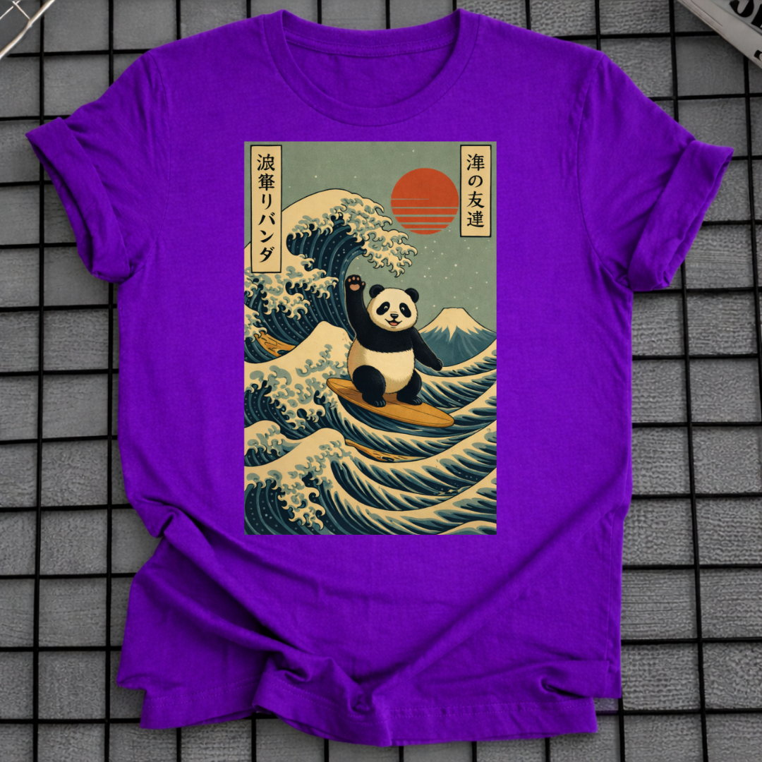 SURFING PANDA WELLE T-SHIRT
