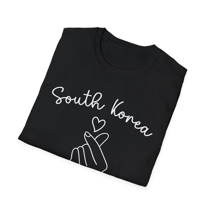 South Korea Love Hand Gesture Unisex Softstyle T-Shirt