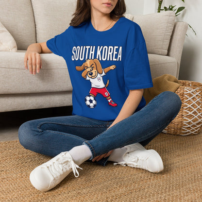 South Korea Dabbing Dog T-Shirt — Cute Soccer Fan Tee