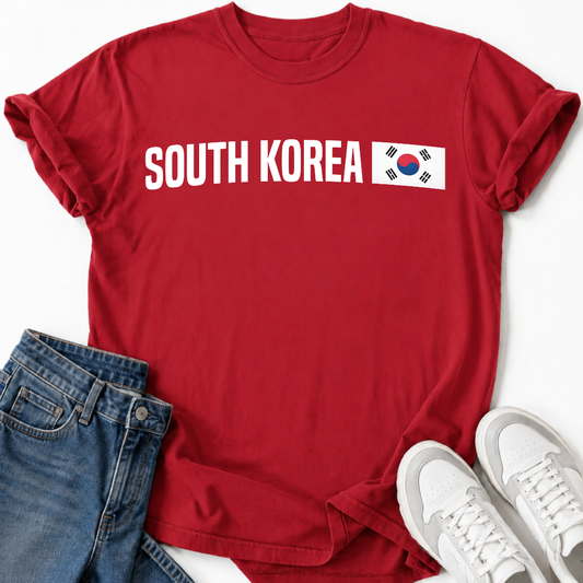MINIMALIST KOREAN FLAG T-SHIRT