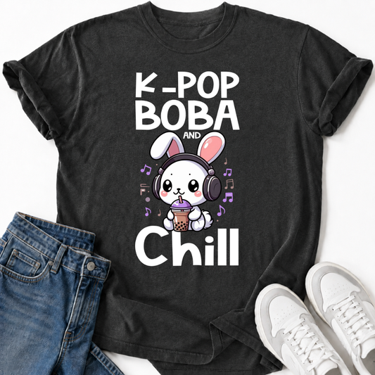 K-POP BOBA CHILL RABBIT T-SHIRT