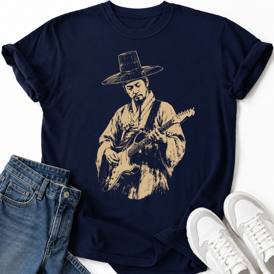 TRADITIONAL KOREAN GUITAR PLAYER T-SHIRT
