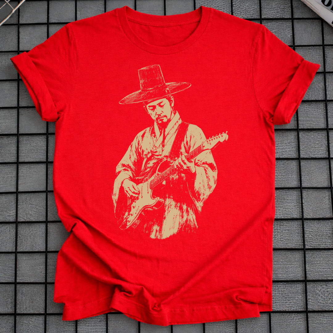 TRADITIONAL KOREAN GUITAR PLAYER T-SHIRT