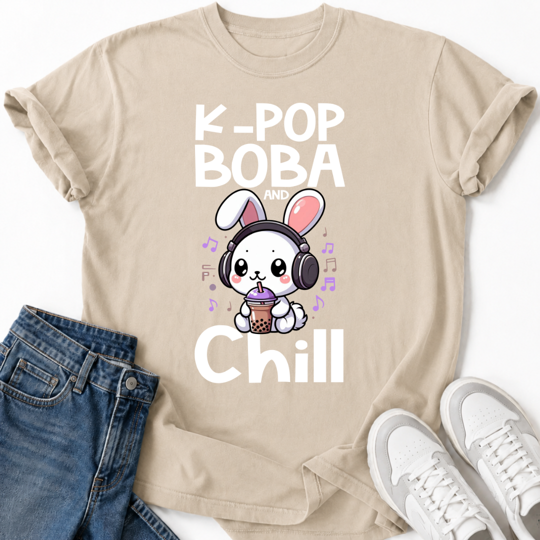 K-POP BOBA CHILL RABBIT T-SHIRT