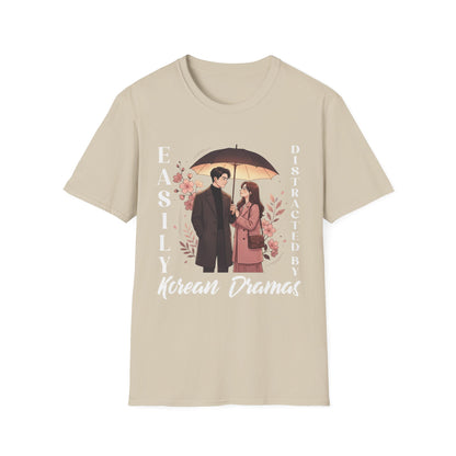 K-Drama Fan T-Shirt – "Easily Distracted by Korean Dramas" Graphic Tee