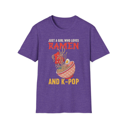 Ramen & K-Pop T-Shirt, Fun Graphic Tee for Foodies, Anime Lovers, Unique Gift for Birthdays, Casual Wear, Pop Culture Apparel