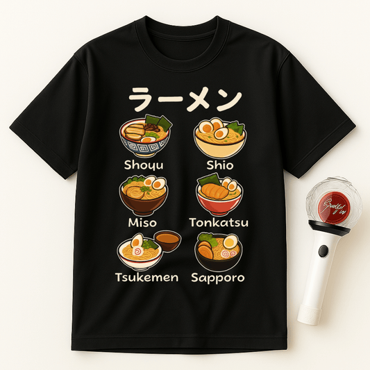 RAMEN FLAVORS ILLUSTRATION UNISEX T-SHIRT