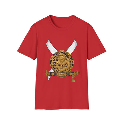 Samurai Crest T-Shirt — Traditional Katana & Dragon Shield Tee