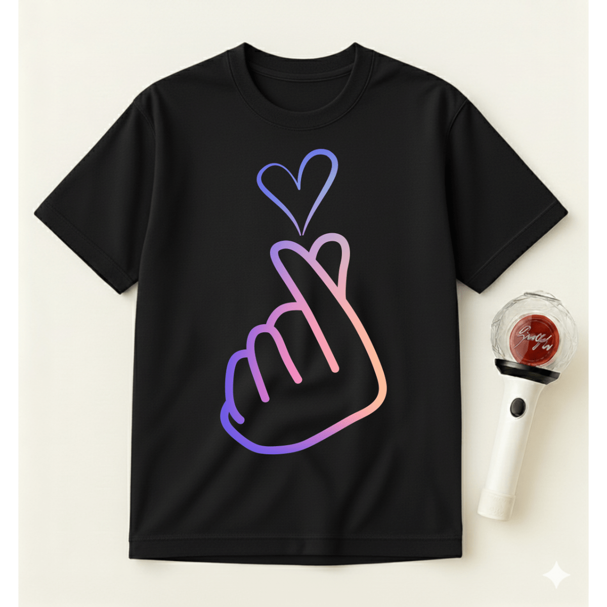 KOREAN FINGER HEART T-SHIRT